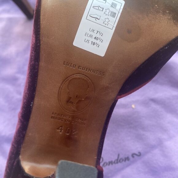 Lulu guinness velvet pumps - Picture 4 of 6